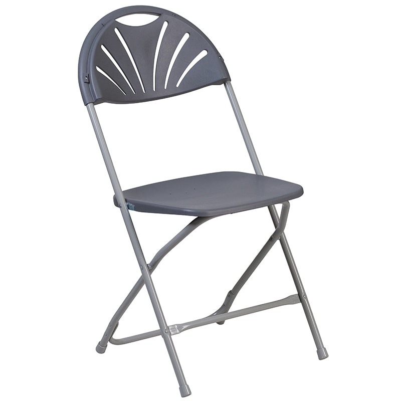 Charcoal Plastic Folding Chair