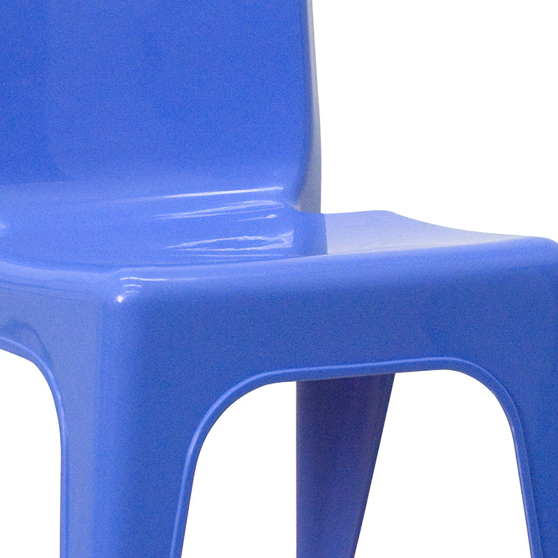 4pk Blue Plastic Stack Chair