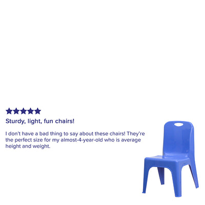 4pk Blue Plastic Stack Chair