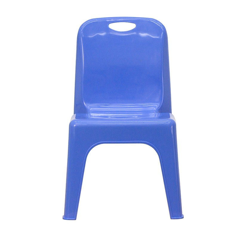 4pk Blue Plastic Stack Chair