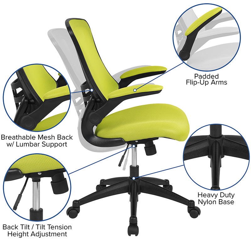 Green Mesh Mid-back Desk Chair