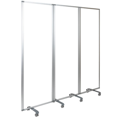 24"l Clear Mobile Partition