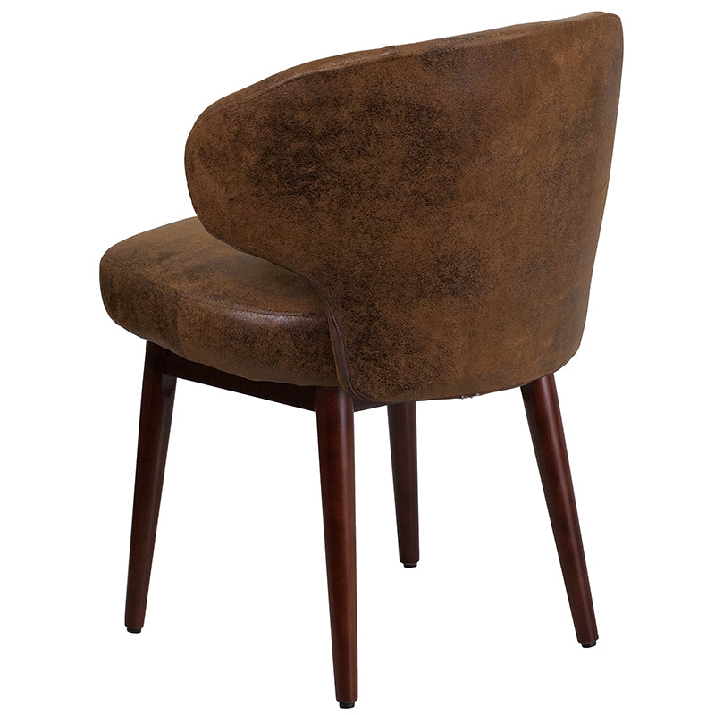 Brown Microfiber Side Chair