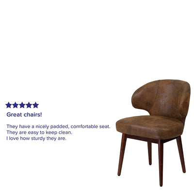 Brown Microfiber Side Chair