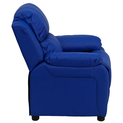 Blue Vinyl Kids Recliner