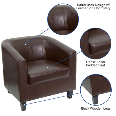 Brown Leather Guest Chair