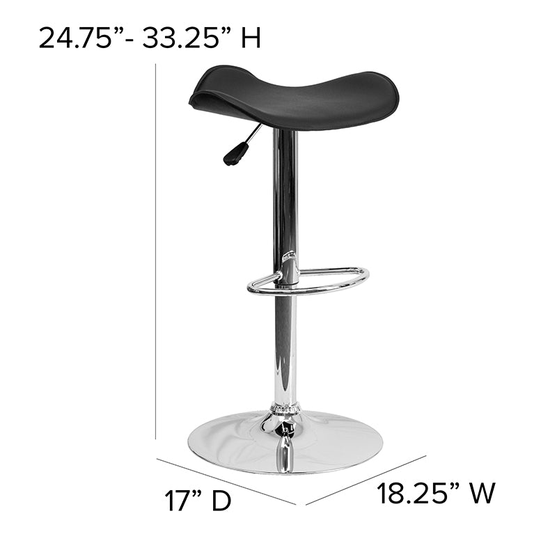 Black Vinyl Barstool