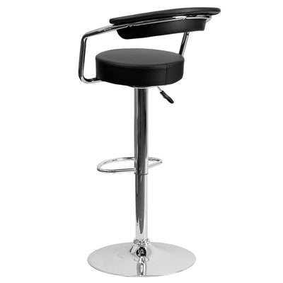 Black Vinyl Barstool