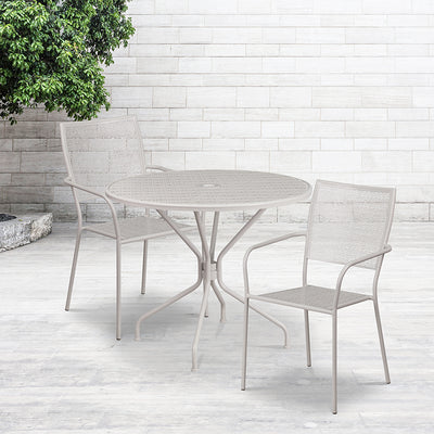 35.25rd Gray Patio Table Set