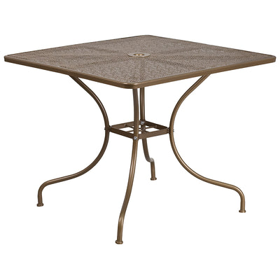 35.5sq Gold Patio Table Set