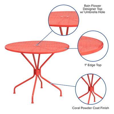 35.25rd Coral Patio Table