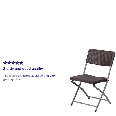 Brown Rattan Plastic Chair