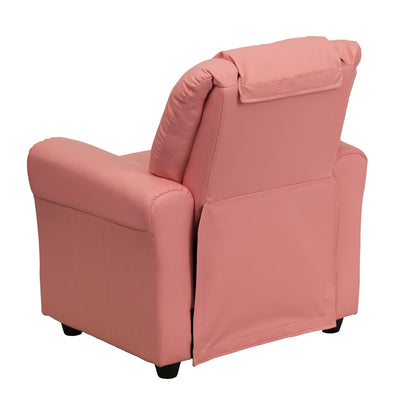 Pink Vinyl Kids Recliner