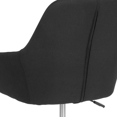 Black Fabric Mid-back Chair