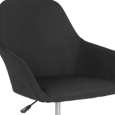 Black Fabric Mid-back Chair