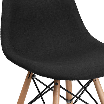 Black Fabric/wood Chair