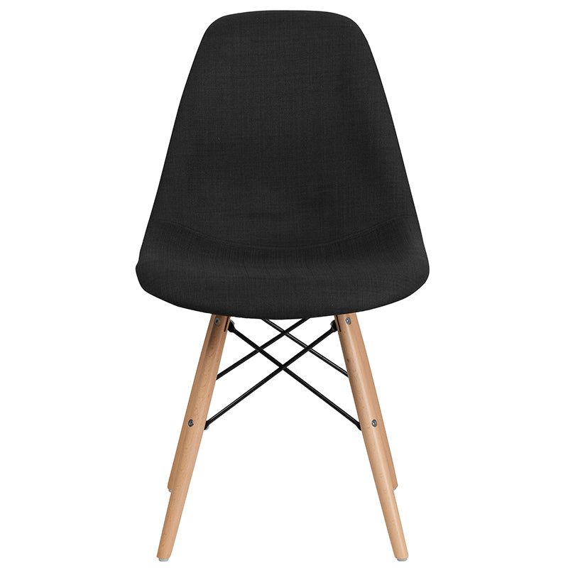 Black Fabric/wood Chair