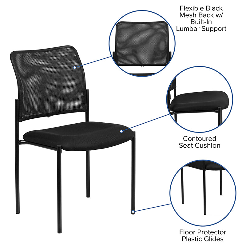 Black Mesh Side Chair