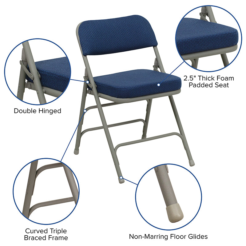 Navy Fabric Folding Chair