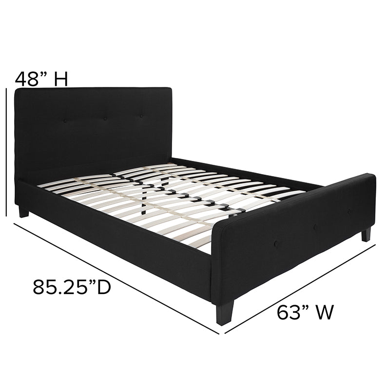 Queen Platform Bed-black