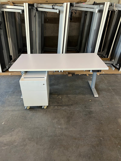 Pre Owned Friant Height Adjustable Desk With Mobile Pedestal