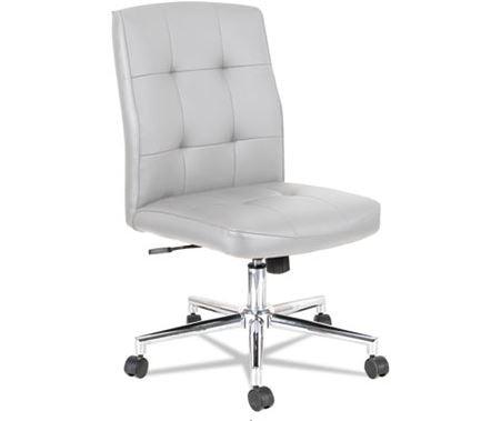 Slimline Swivel/Tilt Task Chair, White with Chrome Base ALENT4906 - Miramar Office